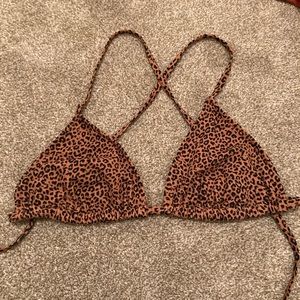 Leopard bikini top